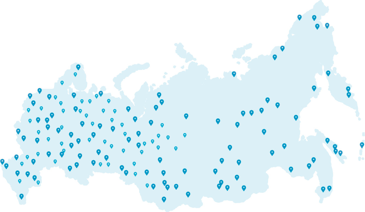 Карта поставок по России