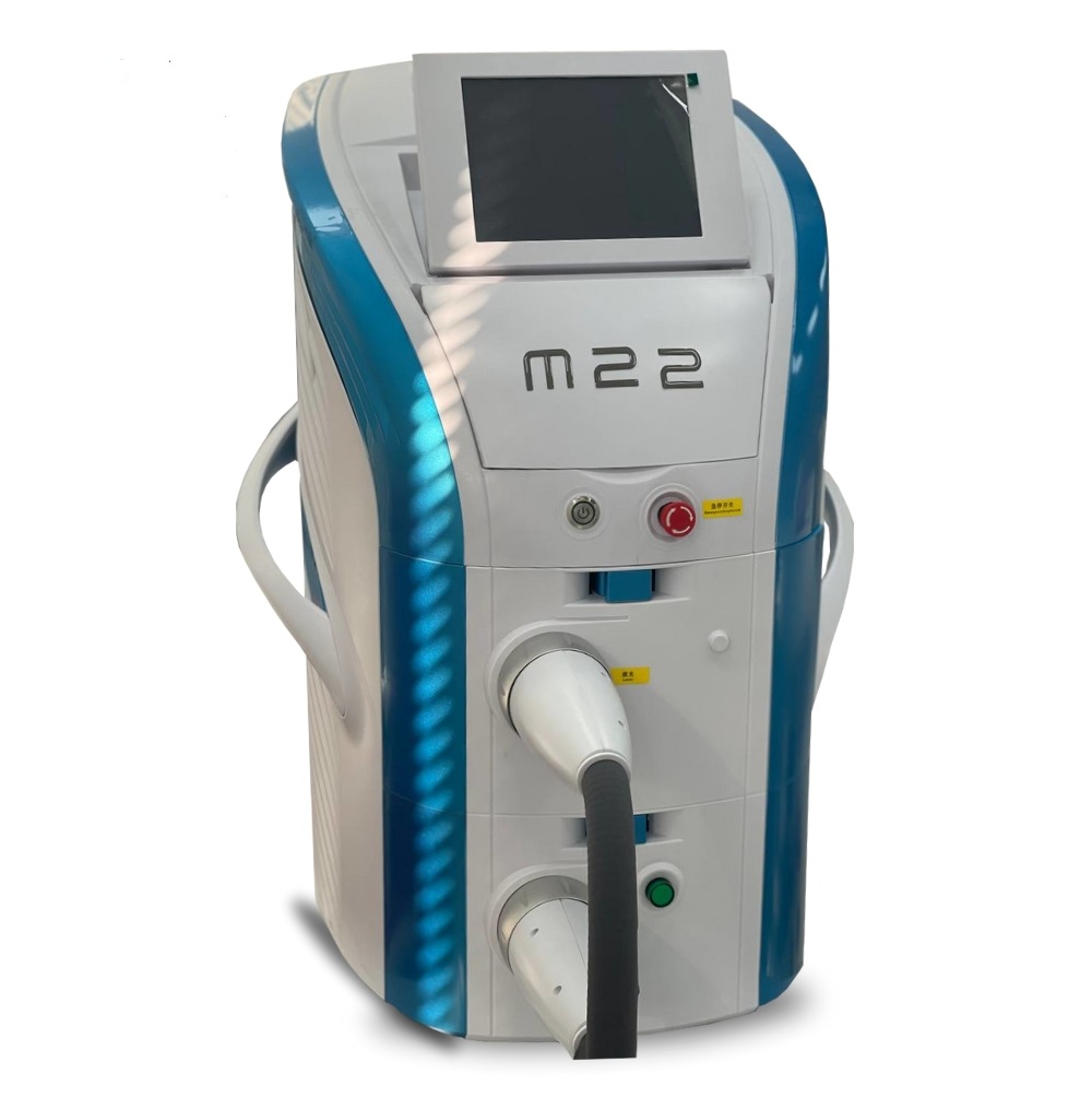 Лазерный аппарат M22 2 в 1 фотомооложение IPL + ND: Yag Laser (с тумбой)