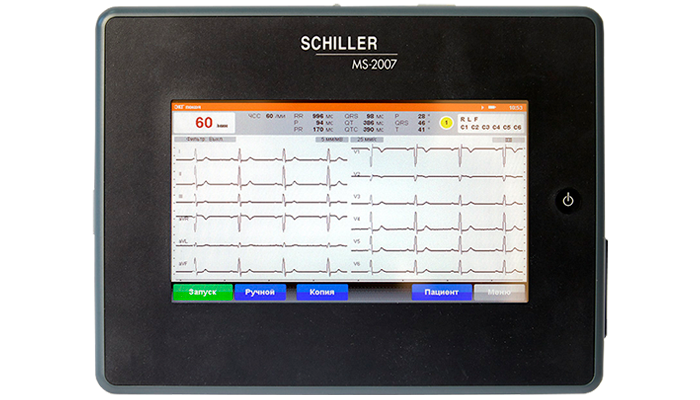 Портативный 12-канальный электрокардиограф SCHILLER CARDIOVIT MS-2007