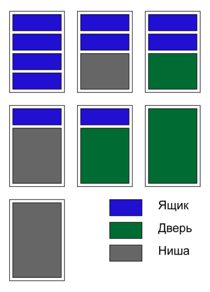 Электра однотумбовый 4 ящика СИА-01(М) - 4 ящика